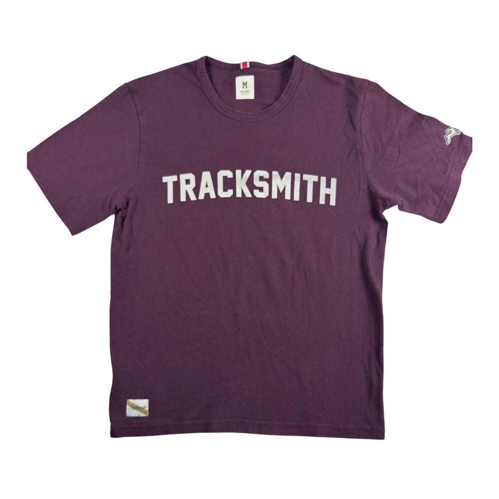 Tracksmith Greyboy Varsity Cotton T-Shirt Unisex M Maroon